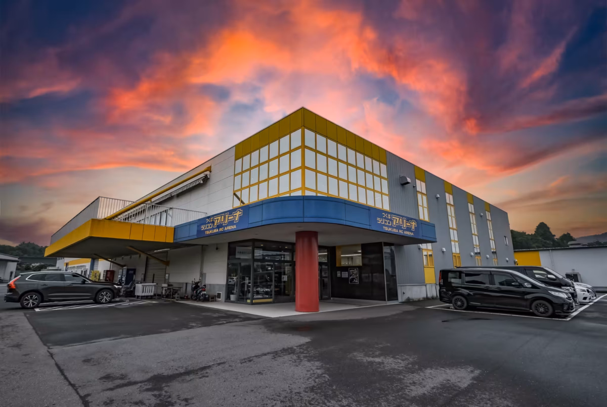 Tsukuba RC Arean at sunset.